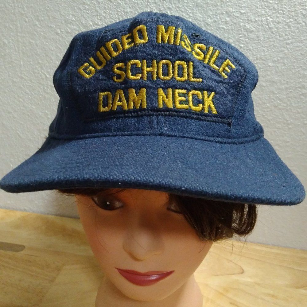 Vintage New Era Guided Missile School Dam Neck Navy Snap Back Hat